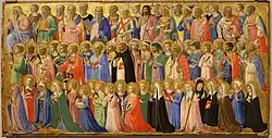 Fra Angelico, Les précurseurs du Christ avec les saints et les martyrs, 1423-1424.