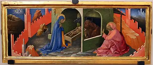 Panneau central: Nativité