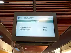 Écran d'information InfoStar Synchro.