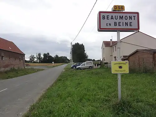 Entrée de Beaumont-en-Beine.