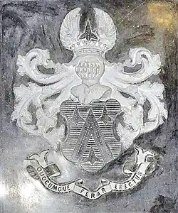 Dalle mortuaire du comte Auguste de Robaulx.