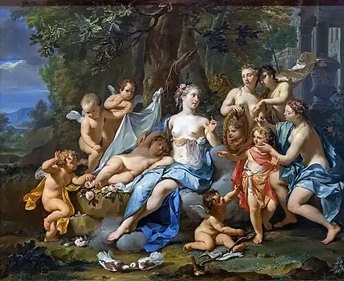 Nicolaas Verkolje, L'Amour endormi auprès de Vénus.