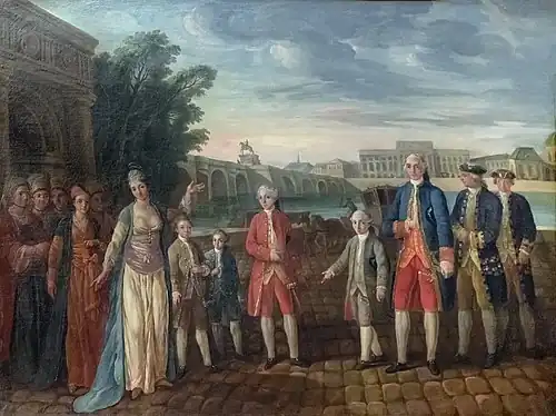 La famille Chénier en 1783 à Paris.