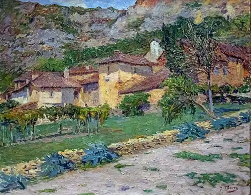 Maisons et rochers à Larroque (vers 1906), musée des Beaux-Arts de Carcassonne.