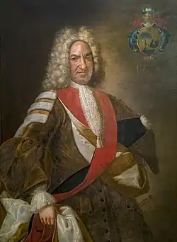 Pierre II de Poulhariès, capitoul en 1724 (par Antoine Rivalz, musée des Beaux-Arts de Carcassonne).
