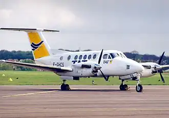 Beech 200 Super King Air de la TAT en 1990 à Nancy