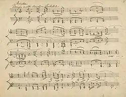 manuscrit autographe de Beethoven