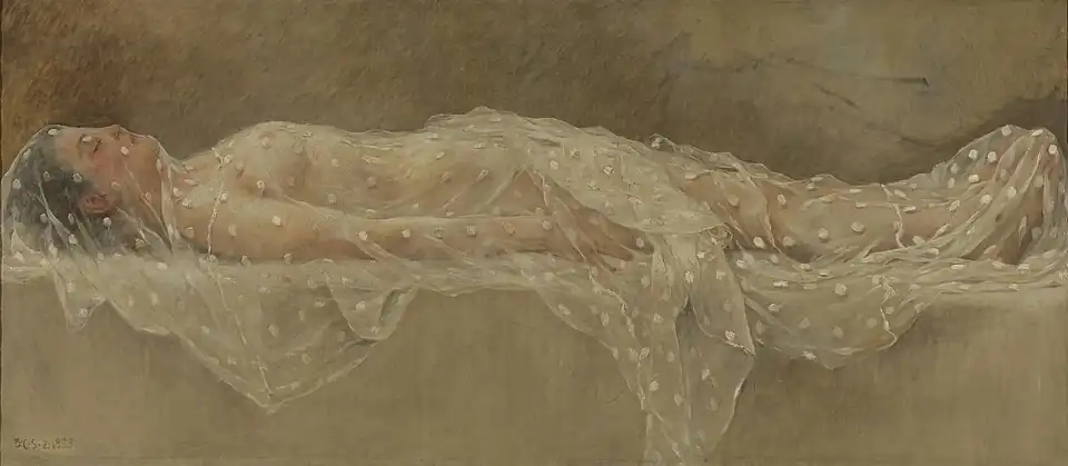 Bela Čikoš Sesija&nbsp;(en), Étude pour une veillée mortuaire, 1896