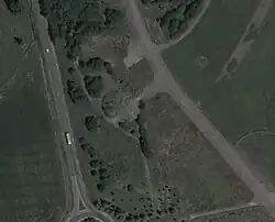 Emplacement de l'ancienne aérogare de Belfort - Fontaine en 2013.