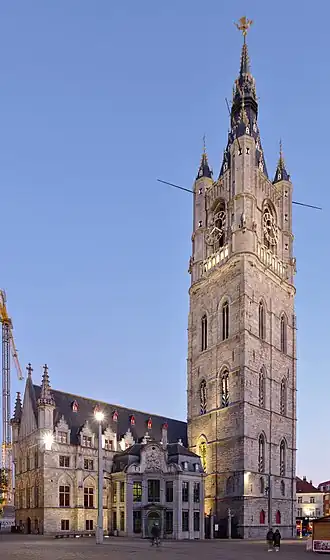 Beffroi de Gand, Belgique, XIVe&nbsp;siècle.