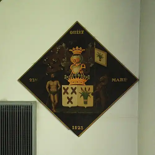 L'obiit de Marie-Alexandrine d'Overschie de Neerijse (1823).