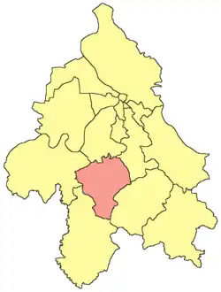 Localisation de la municipalité de Barajevo dans la ville de Belgrade