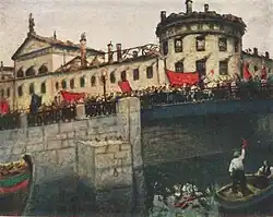 A. F. Beli. Manifestation au château de Lituanie en 1917. Réalisé en 1926.