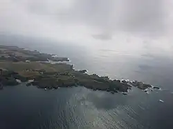 Pointe des Poulains, vue du ciel
