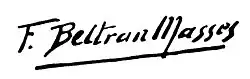 signature de Federico Beltrán Masses