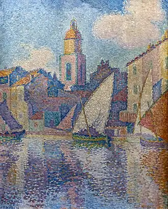 Le Clocher de Saint-Tropez (1896), huile sur toile (82 × 64 cm), Fondation Bemberg (Toulouse).