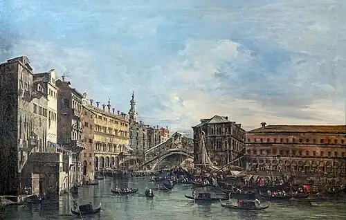 Le pont du Rialto, Francesco Guardi, XVIIIe&nbsp;siècle (Fondation Bemberg).
