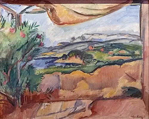 Paysage sur la terrasse par Othon Friesz
