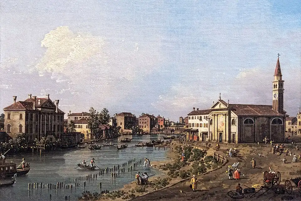 Vue de Dolo par Canaletto