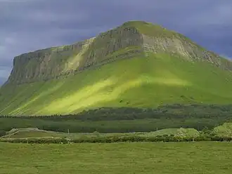 Le Ben Bulben par temps nuageux