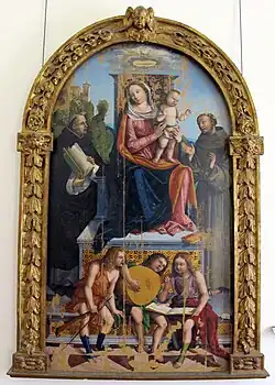 Benedetto Coda, Vierge à l'Enfant avec Saints et Anges.