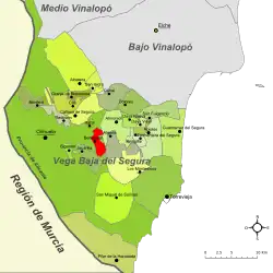 dans la comarque de la Vega Baja del Segura.