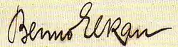 signature de Benno Elkan