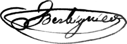signature de Benoit Tranquille Berbiguier