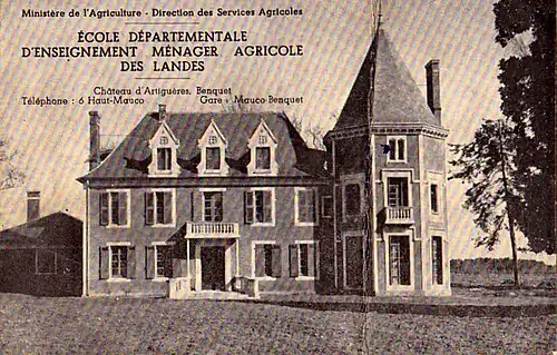 Façade du château sur une brochure du Ministère de l'Agriculture