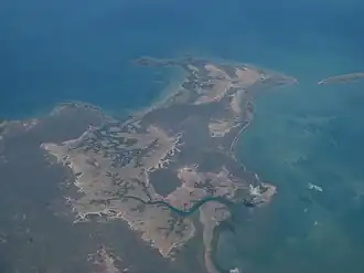 vue aérienne de l'île