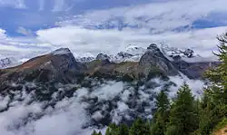 Vue du sommet du Grand Paradis.
