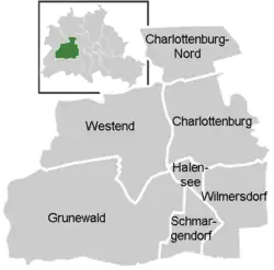 District map of Charlottenbrg-Wilmersdorf