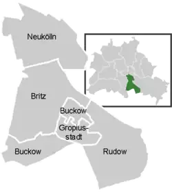 localisation de l'arrondissement de Neukölln