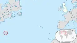 Localisation des Bermudes dans l'Océan atlantique