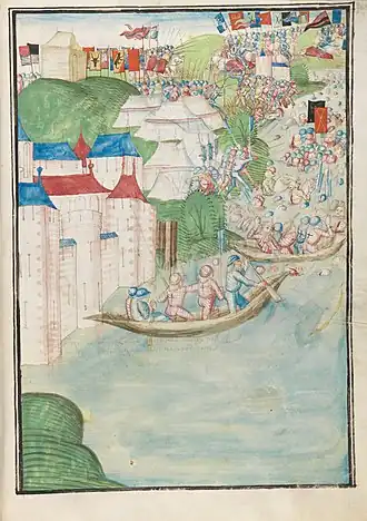 Fuite et massacre de l'armée bourguignonne.