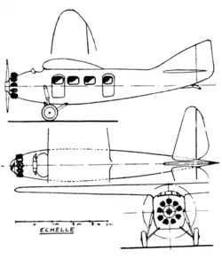 Description de l'image Bernard 18 3-view L'Aérophile-Salon1926.png.