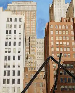 Vue de New York (1928), huile sur toile, localisation inconnue.