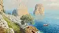 Bernado Hay (de) : Capri, vue des Faraglioni (sans date)
