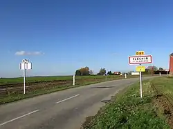 Entrée du hameau de Fléchin.