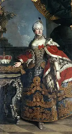 Portrait de la princesse de Schwarzburg-Rudolstadt, huile sur toile, v. 1750.