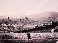 Panorama de Florence depuis la basilique San Miniato, vers 1862.