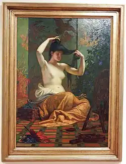 Budapest, château de Buda, Galerie nationale hongroise (Magyar Nemzeti Galéria), Bertalan SZÉKELY (1835-1910) Femme japonaise, 1871