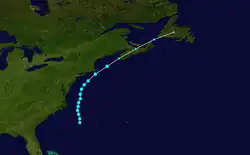 Parcours de la tempête tropicale Beryl