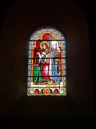 Vitrail de saint Louis, offert par Louis de Bourbon Busset.