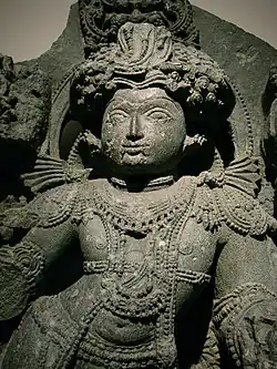 Bhairava, forme terrible de Shiva. Karnataka, époque Hoysala, XIIIe siècle, chloritoschiste. Inde.