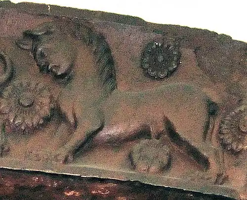 Sphinx bouddhiste sur une passerelle de stupa, Bharhut, Ier siècle avant notre ère.