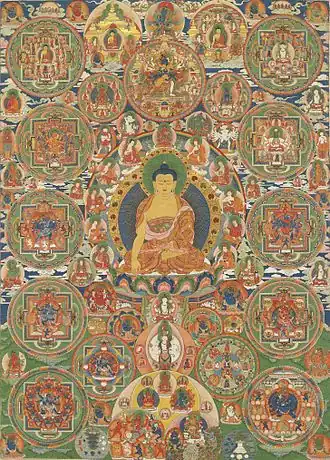 Mandala complètement peint, XIXe siècle, Seula Gonpa, Punakha, Bhoutan.