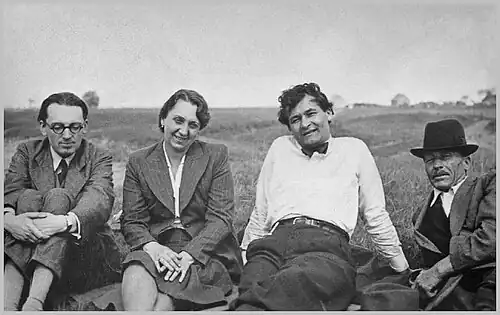 István Bibó, non identifiée, Erdei Ferenc, père d'Erdei Ferenc, en 1940.