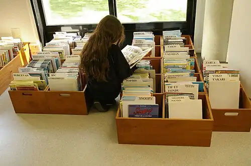 La section jeunesse de la bibliothèque.