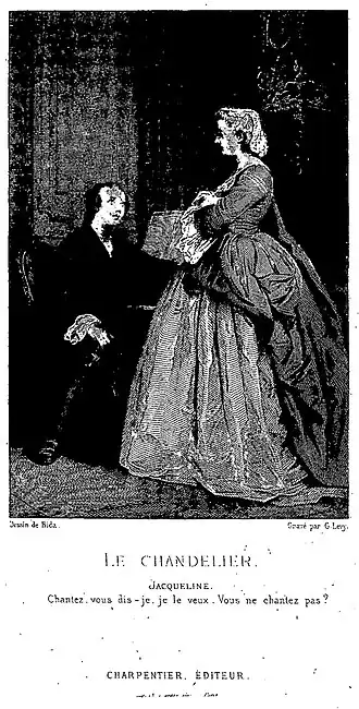 Illustration d’une des premières éditions du Le Chandelier (1888)